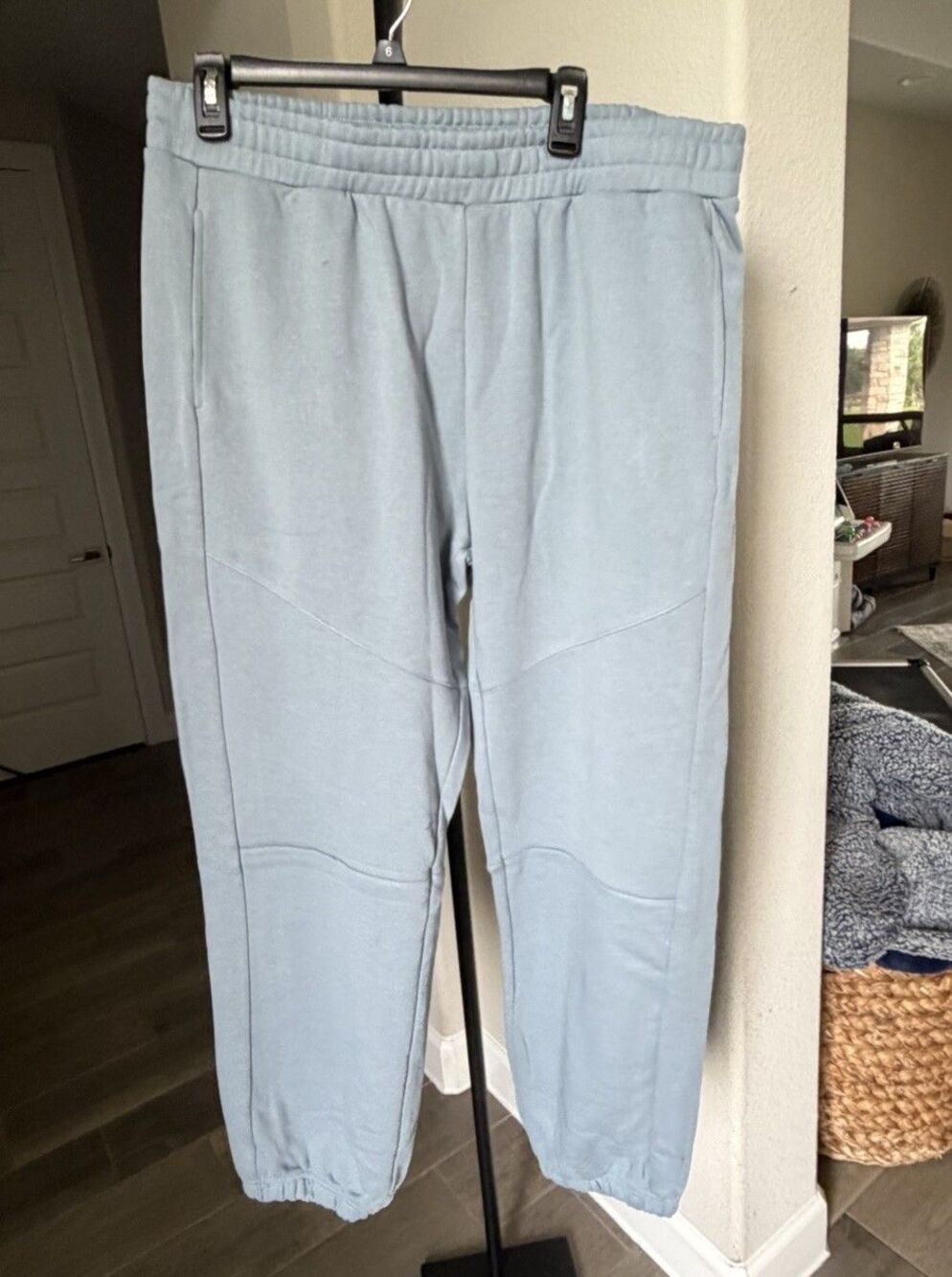 NWOT naked wardrobe Light blue knit lounge pants joggers sweat pants XL